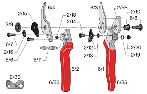 Felco Pruning Shears (F 6) - High Performance Swiss Made One-Hand Garden Pruners