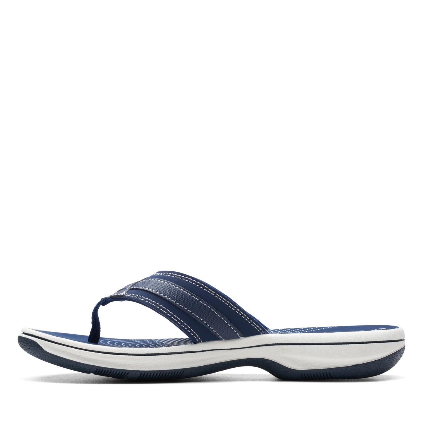 Clarks Women's Breeze Sea Flip-Flop, Navy Synthetic
