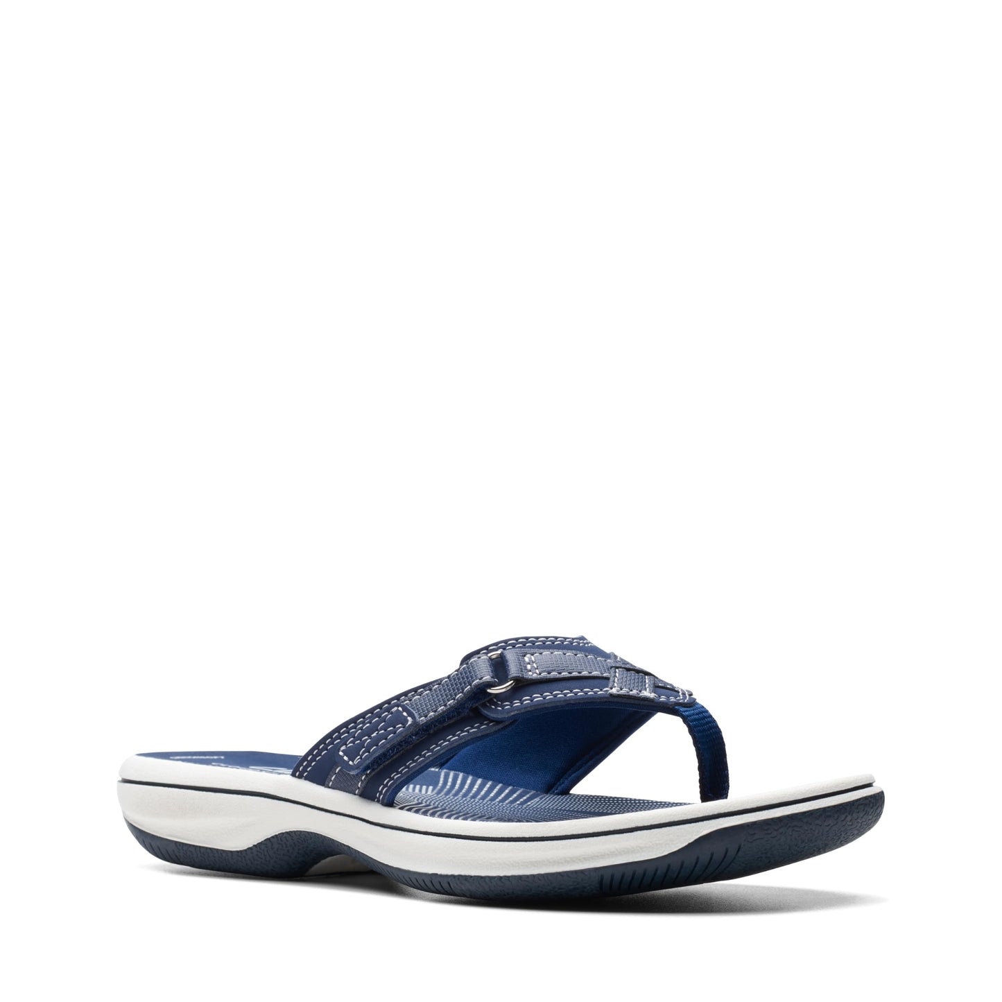 Clarks Women's Breeze Sea Flip-Flop, Navy Synthetic