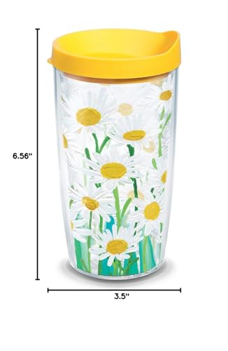 Tervis Painted White Daises Insulated Tumbler with Lid, 16 oz