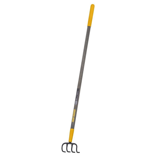 True Temper 2862100 4-Tine Forged Cultivator with 54 in. Hardwood Handle with Cushion Grip