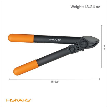 Fiskars 15-Inch PowerGear Loppers, Cuts up to 1.25-Inch Diameter Branches