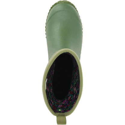 Muck Boot Muckster ll Mid-Height Women's Rubber Garden Boots, Green w/ Floral Print Lining