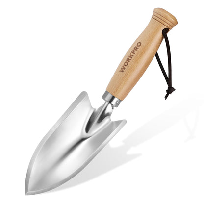 WORKPRO 11" Garden Hand Trowel, Heavy Duty Polished Stainless Steel