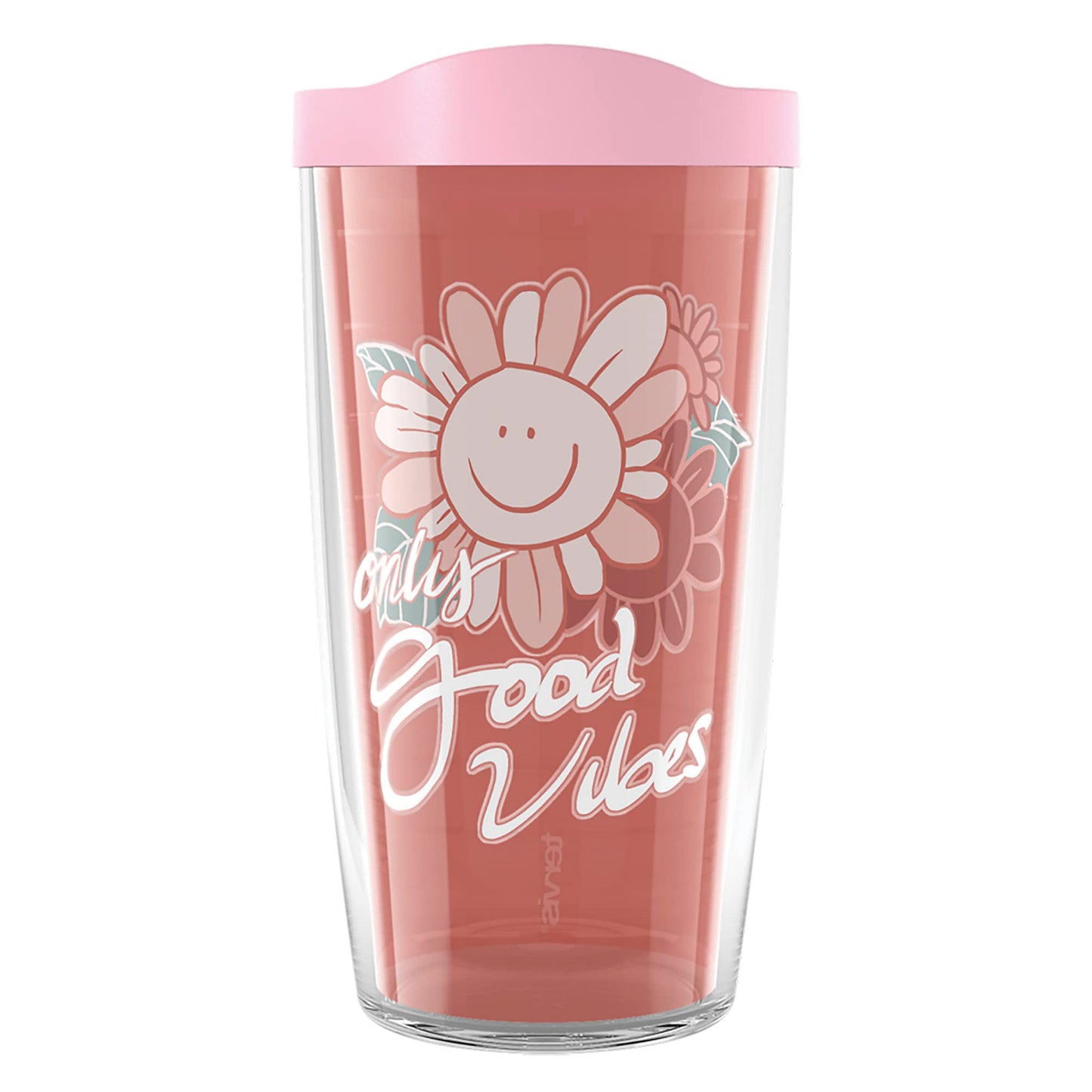 Tervis Only Good Vibes Floral Double Walled Insulated Tumbler 16oz