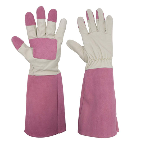 HANDLANDY Rose Pruning Gardening Gloves, Thornproof Long Gauntlet Gloves, Pigskin Leather