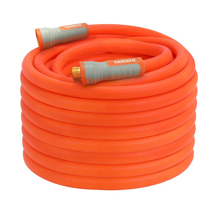 YAMATIC Heavy Duty Flexible Garden Hose 5/8 in x 75 ft with Swivel Fitting