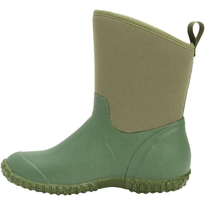 Muck Boot Muckster ll Mid-Height Women's Rubber Garden Boots, Green w/ Floral Print Lining