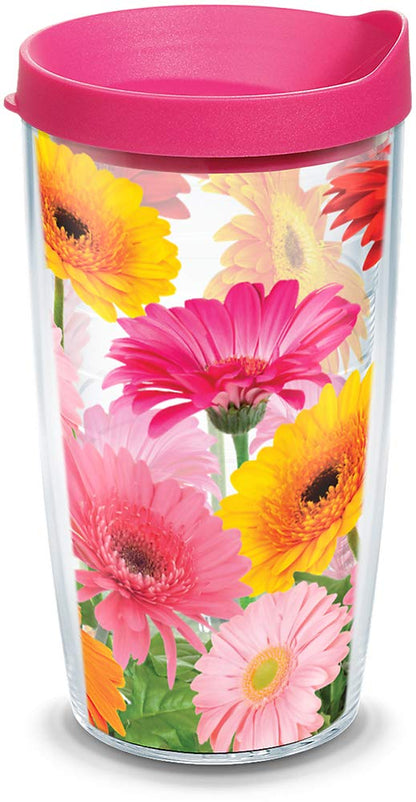 Tervis Gerbera Daisies Made in USA Double Walled Insulated Tumbler 16oz