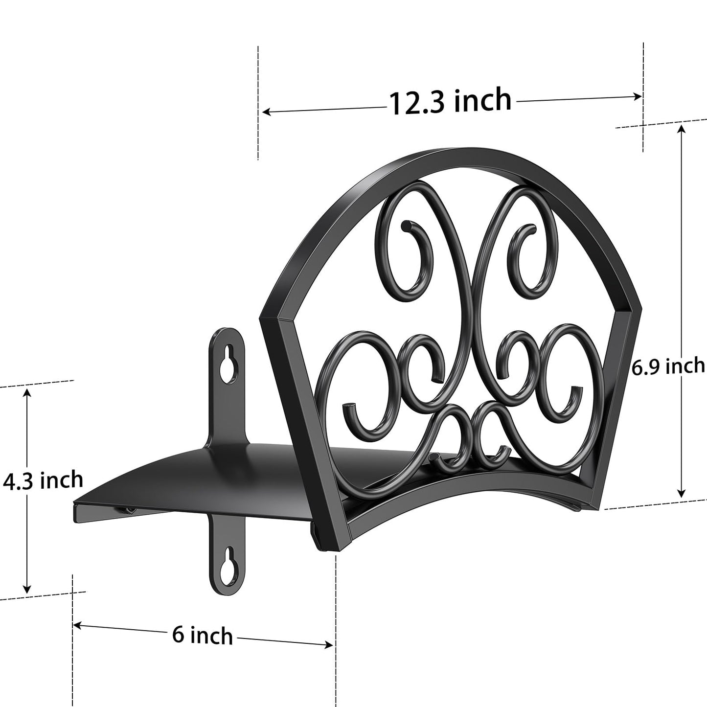 GOFORWILD Decorative Steel Wall Garden Hose Hanger, Hold 125 Ft