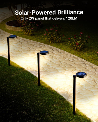 Sunco 6 Pack Modern Solar Pathway Soft White/Cool White, Dimmable