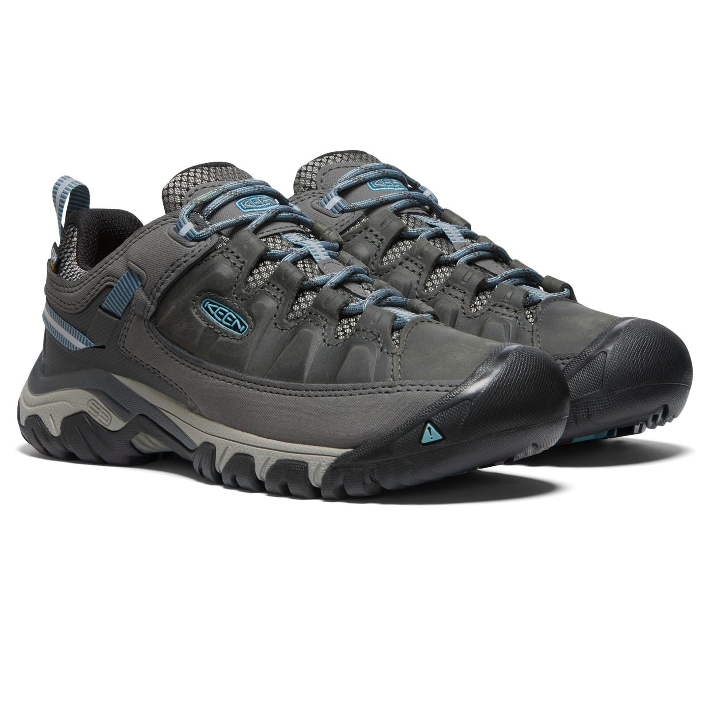 KEEN Women's Targhee 3 Low Height Waterproof Hiking Shoes, Magnet/Atlantic Blue