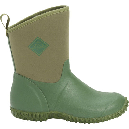 Muck Boot Muckster ll Mid-Height Women's Rubber Garden Boots, Green w/ Floral Print Lining