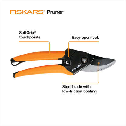 Fiskars Bypass SoftGrip Hand Pruner for Small Hands