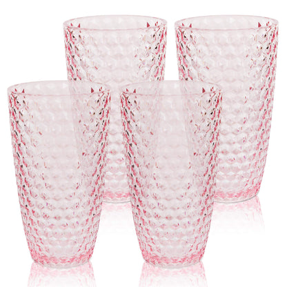 BELLAFORTE Shatterproof Tritan Plastic Tall Tumbler, Set of 4