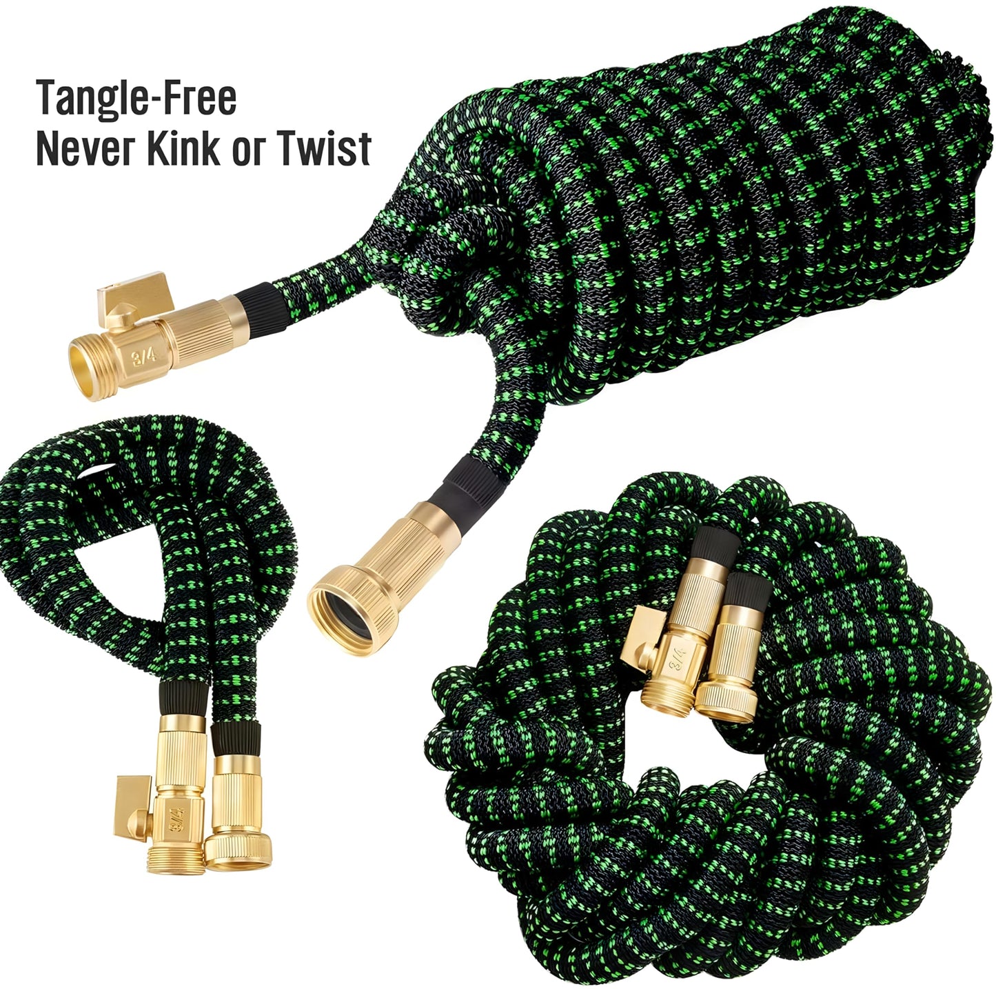 100FT Expandable Garden Hose - with 10-Function Spray Nozzle