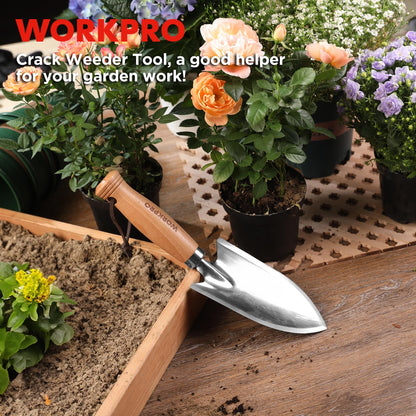 WORKPRO 11" Garden Hand Trowel, Heavy Duty Polished Stainless Steel